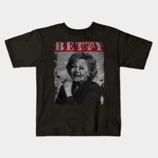 TEXTURE ART -Betty White golden Kids T-Shirt